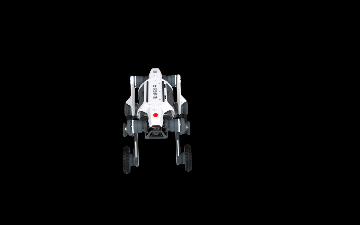 Lynx S10 em pé sobre duas rodas — render oficial